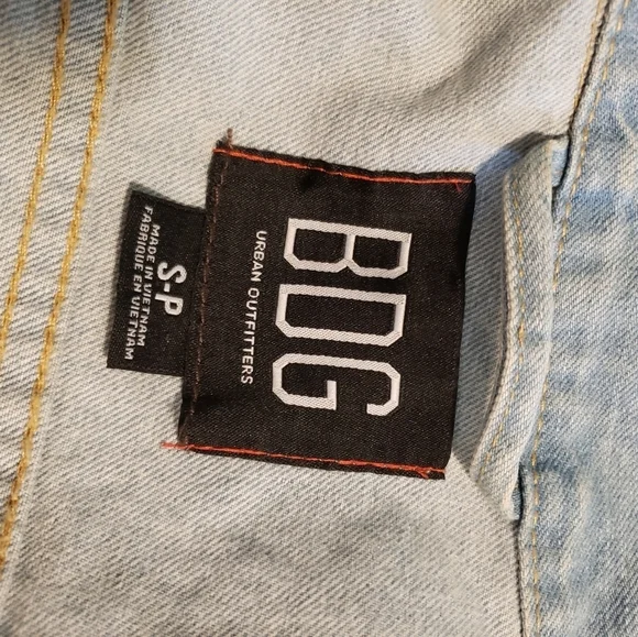 BDG Urban Outfitters Light Blue Jean Jacket Size SP, "Let It Grow" - Picture 8 of 12